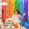 Rainbow Foil Fringe Curtains, 2 Pack Rainbow Party Decorations 3.3x6.6ft Tinsel Metallic Streamers Holiday Photo Booth Props Backdrop for Birthday Wedding Engagement Bridal Shower